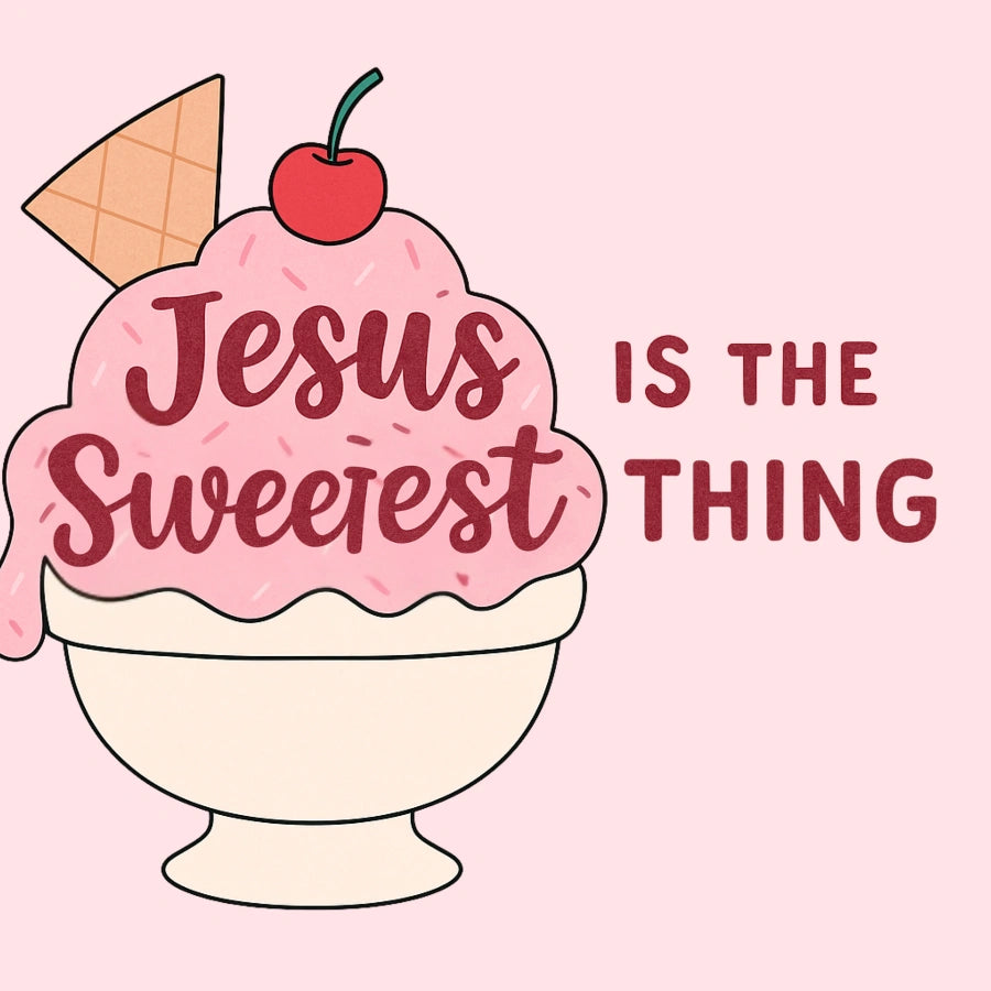 Jesus Is the Sweetest Thing Wall Art – Cute Ice Cream Christian Print
