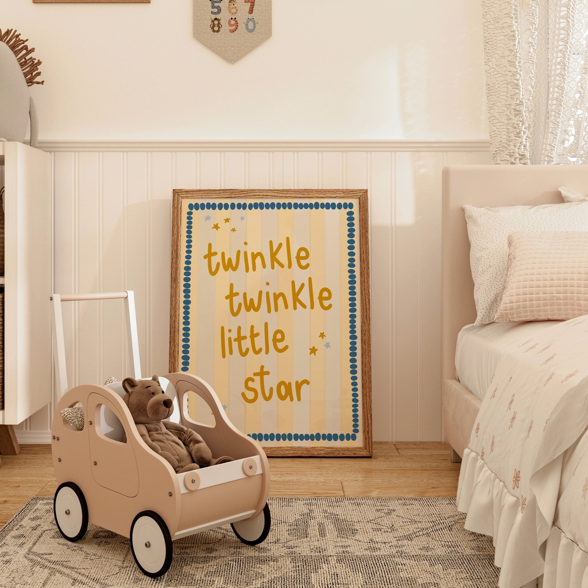 Twinkle Twinkle Little Star Wall Art – Baby Nursery Quote Print