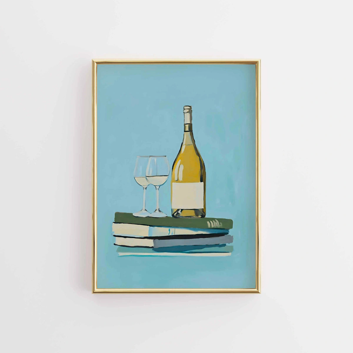 Books and Wine Wall Art – Cozy Book Lover Printable