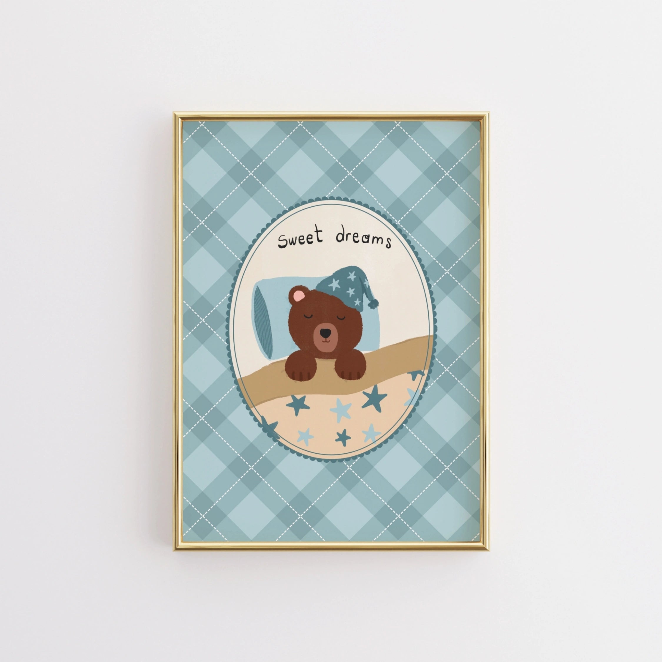 Sweet Dreams Bear Nursery Print