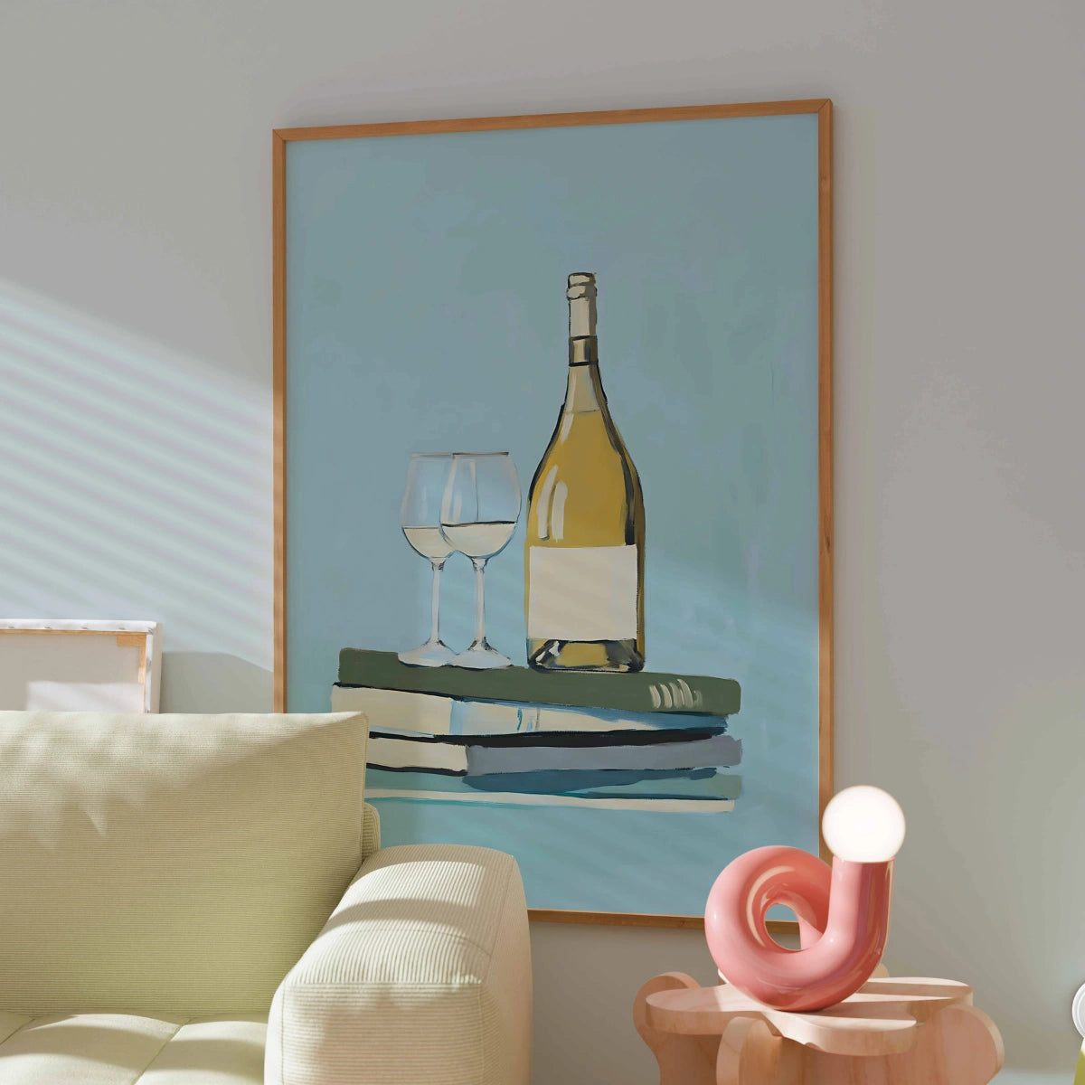 Books and Wine Wall Art – Cozy Book Lover Printable