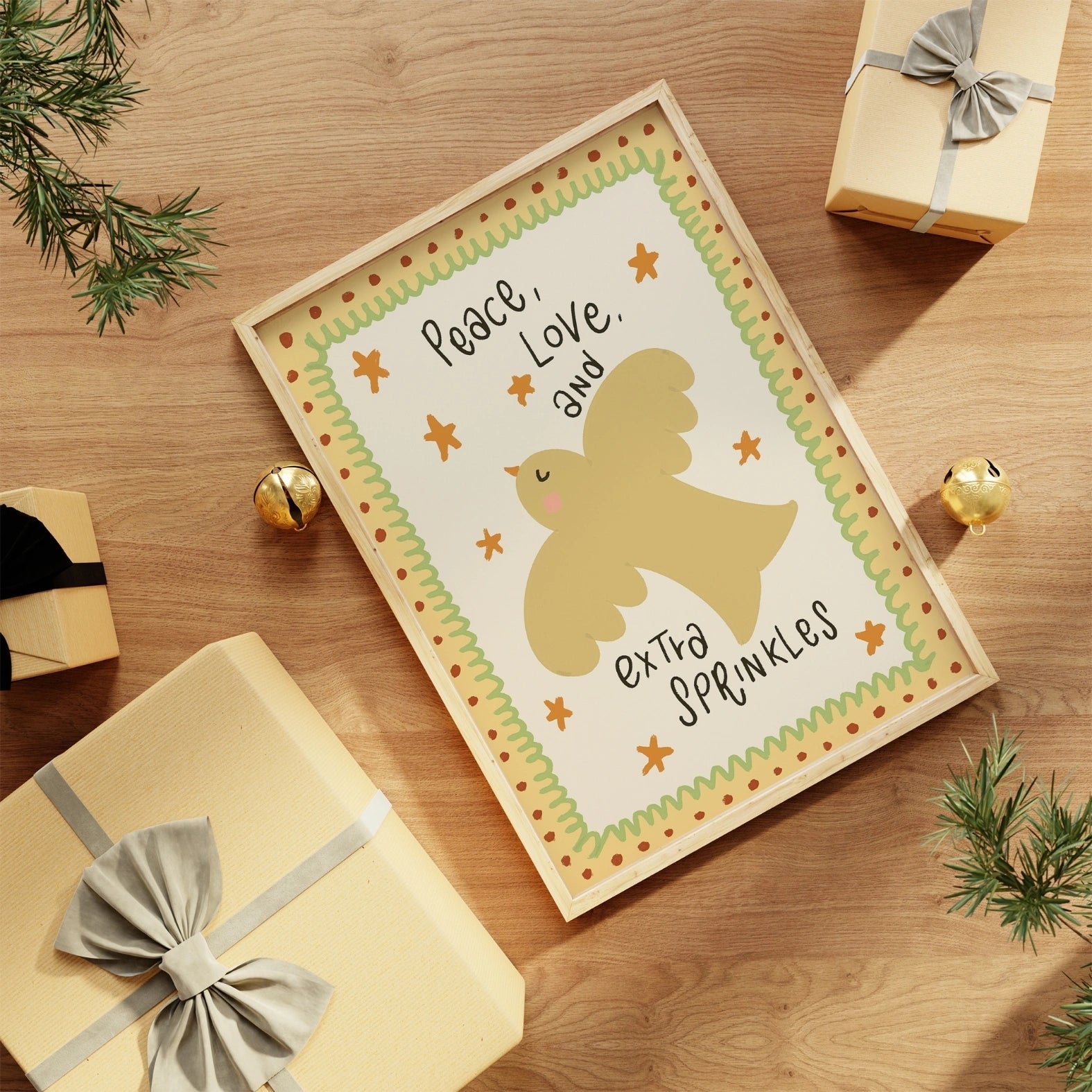 Peace Love and Extra Sprinkles Christmas Print