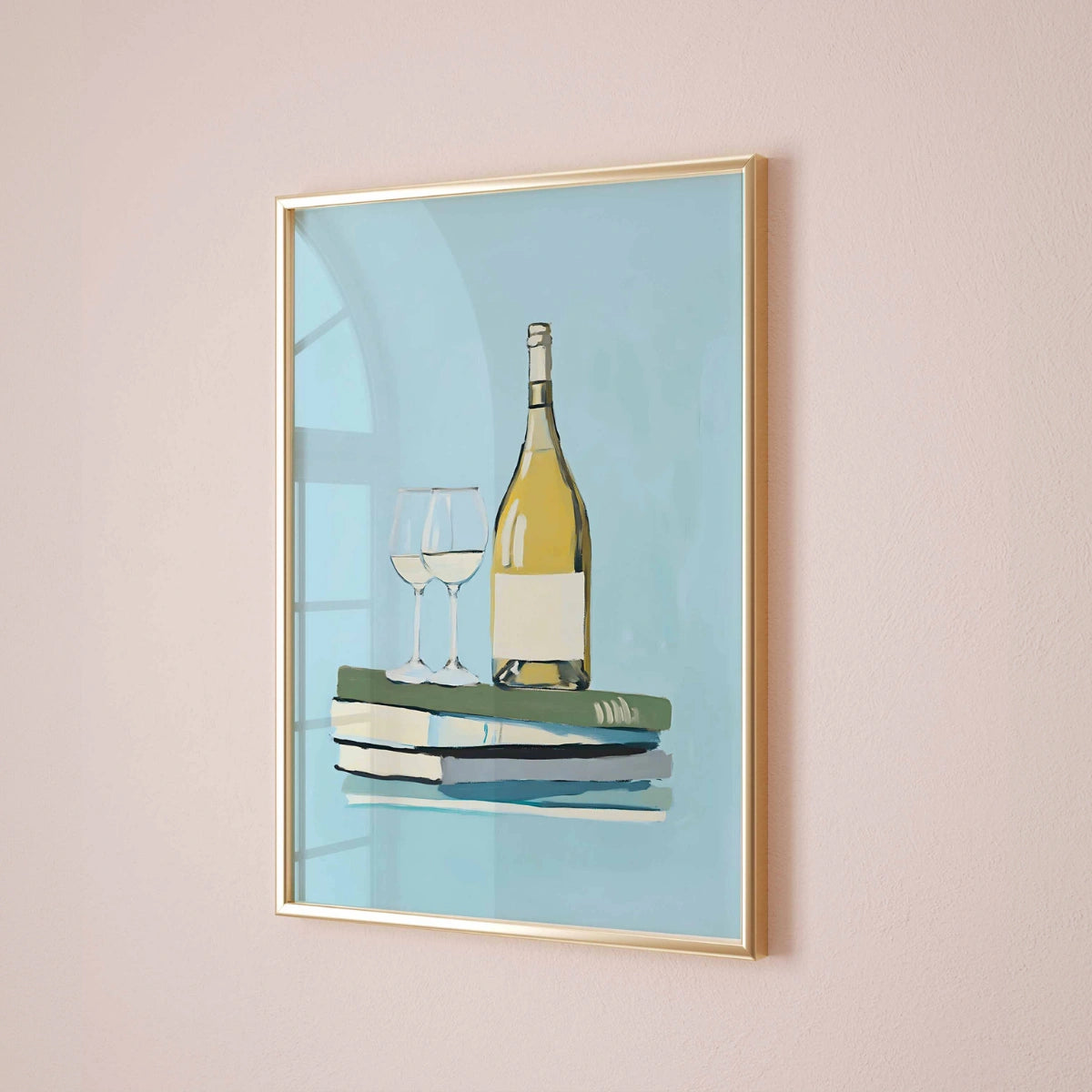 Books and Wine Wall Art – Cozy Book Lover Printable