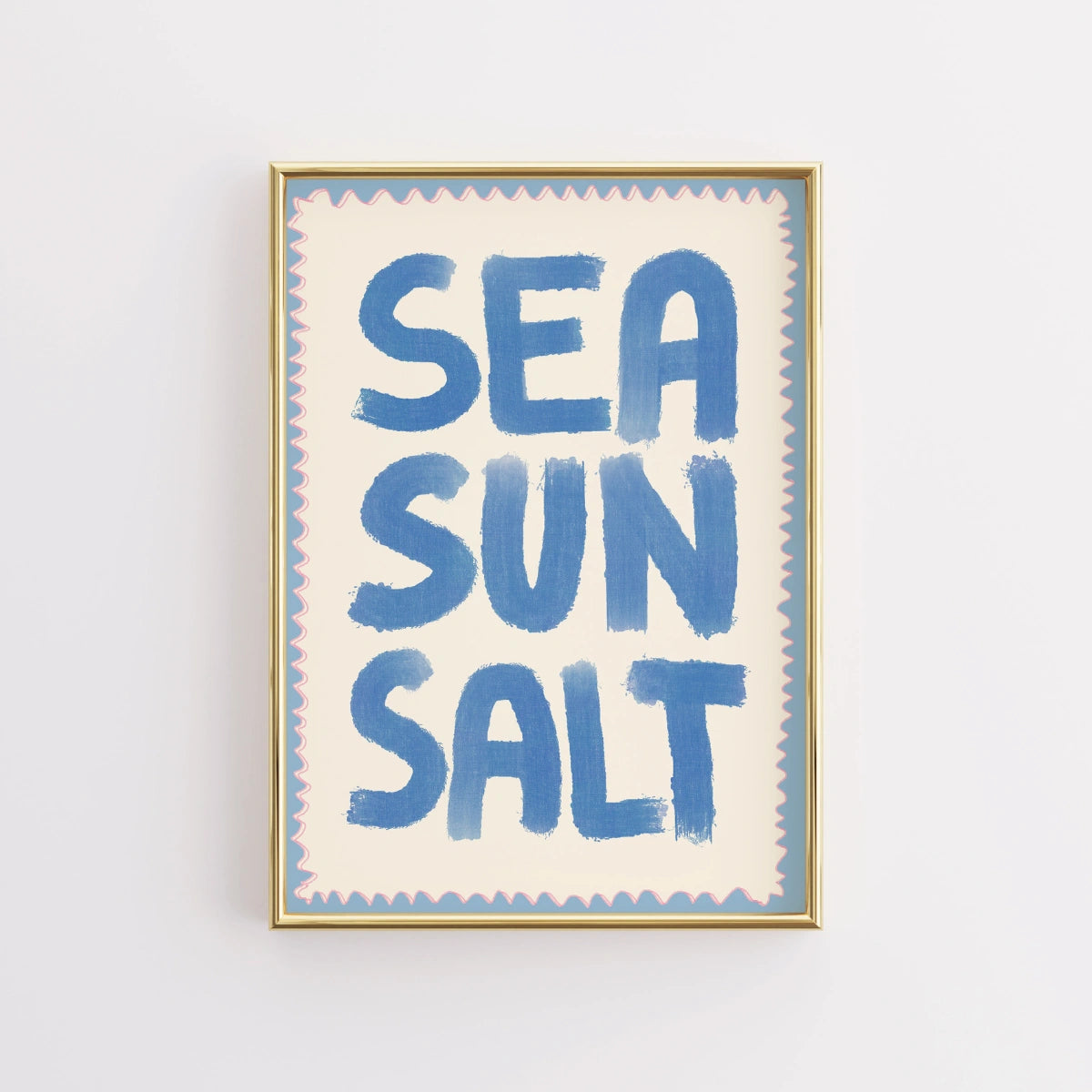 Sea Sun Salt Wall Art - Bold Coastal Print