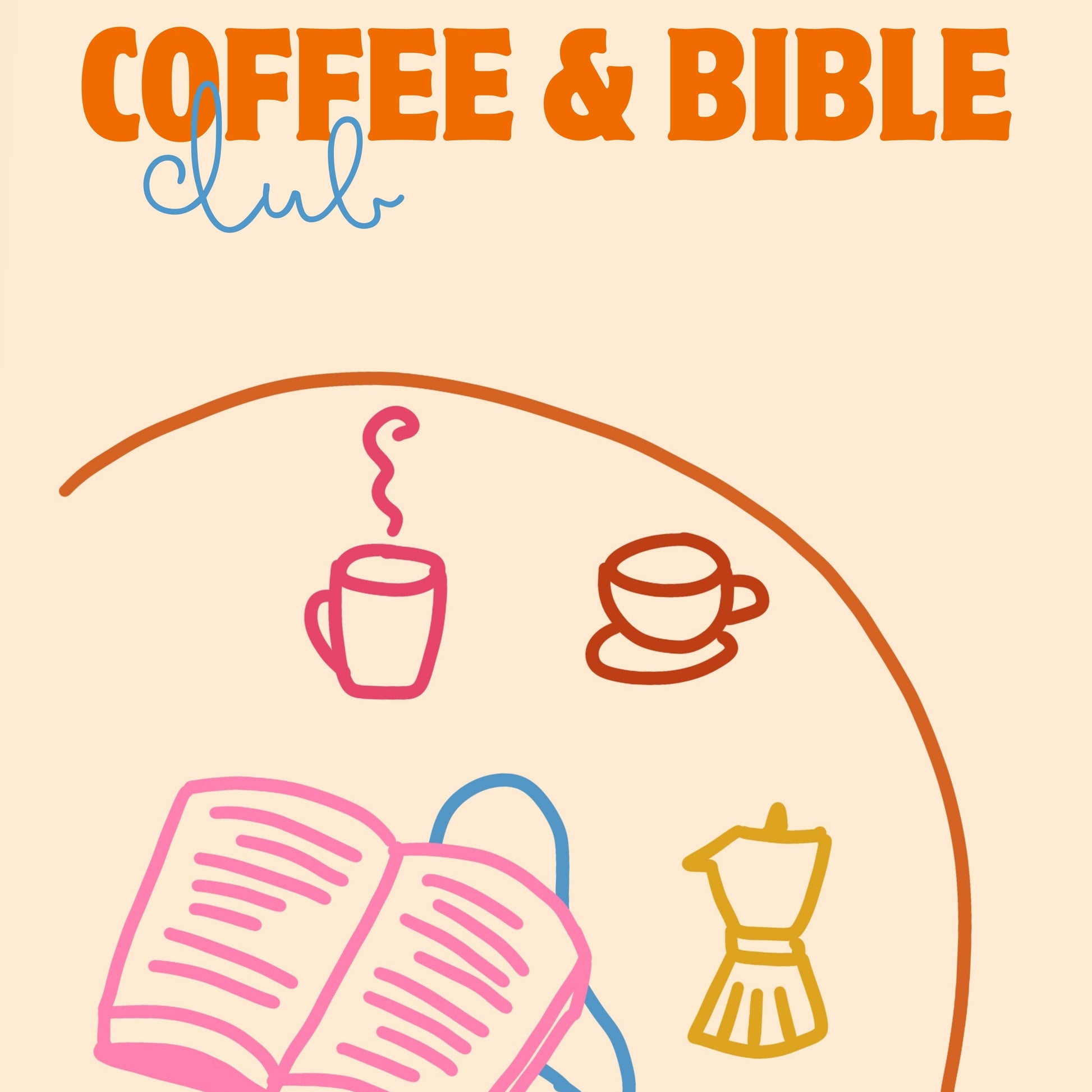 Wandbild für Kaffee- und Bibelclub – Christliche Morgenroutine