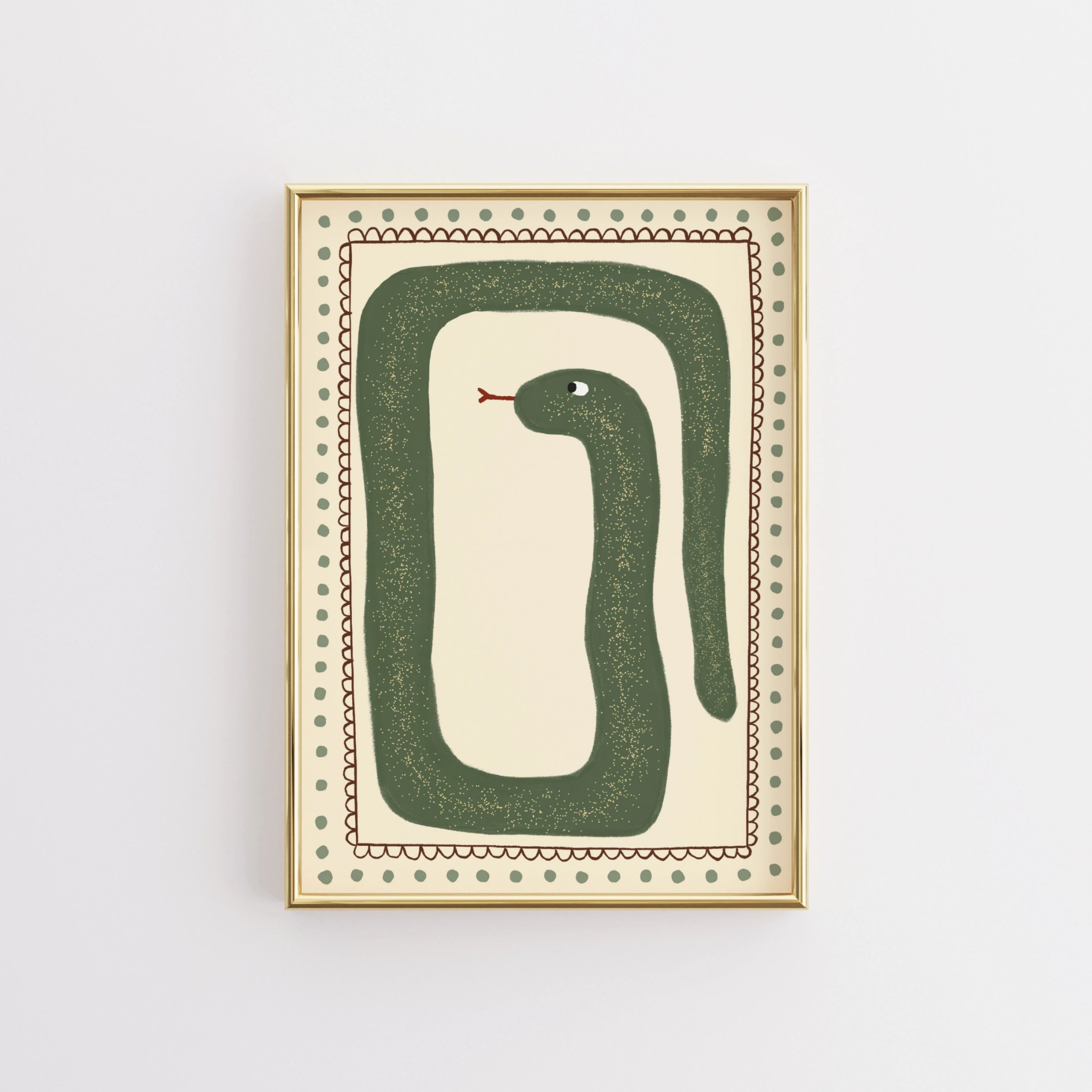 Playful Reptile Illustration