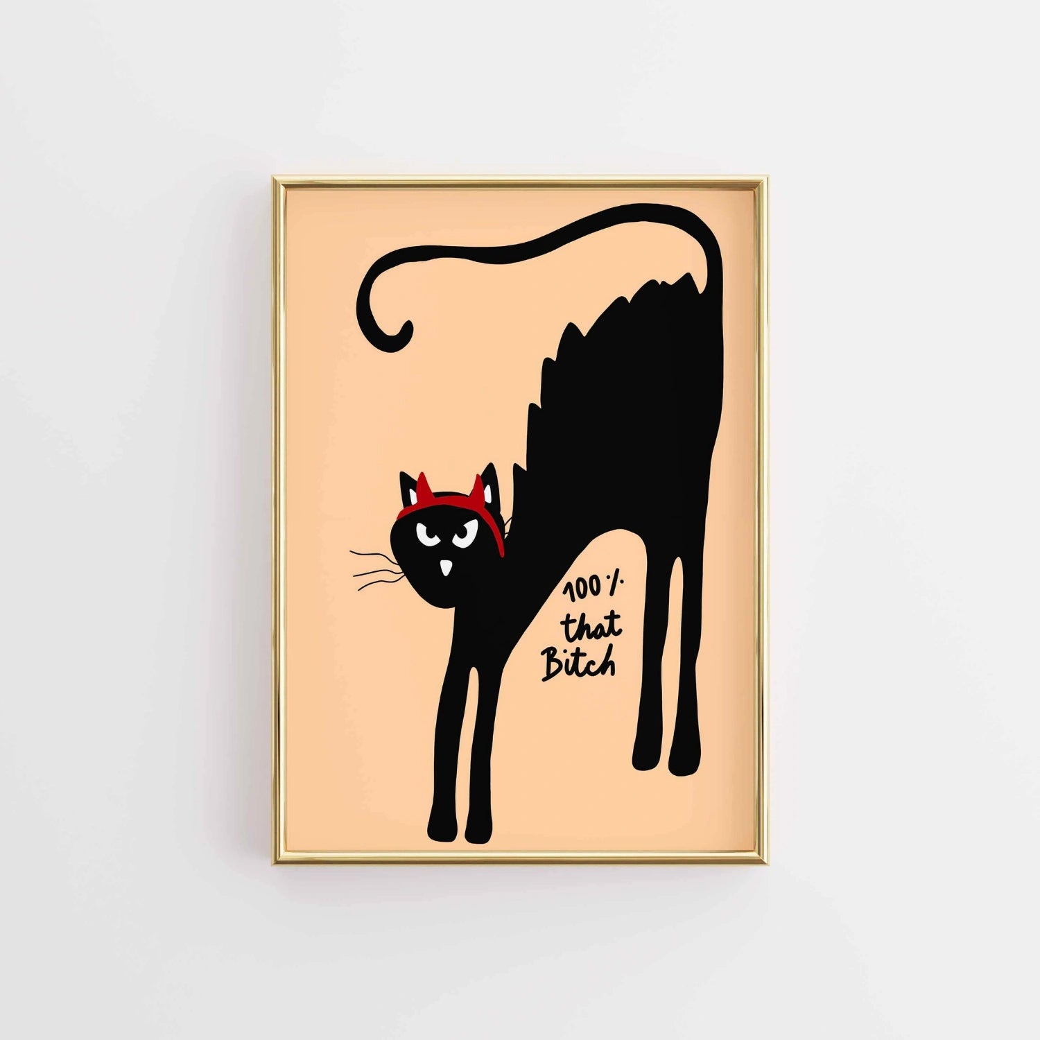 Sassy Black Cat Print – Funny Halloween