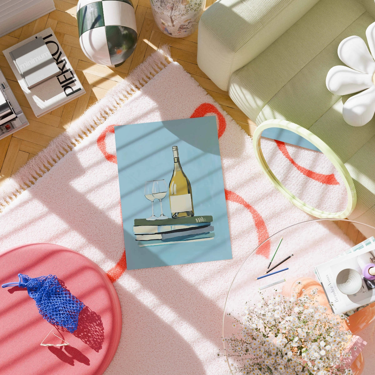 Books and Wine Wall Art – Cozy Book Lover Printable