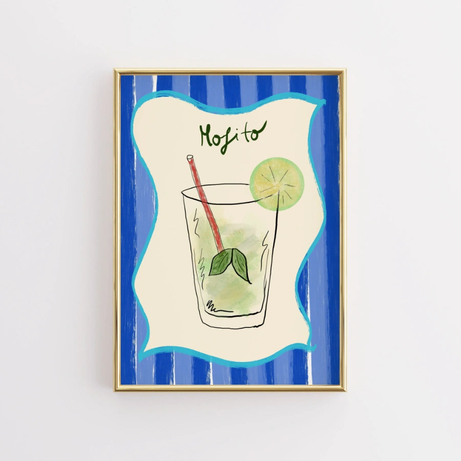 Mojito Cocktail Wall Art – Fun Kitchen Printable Drink Poster