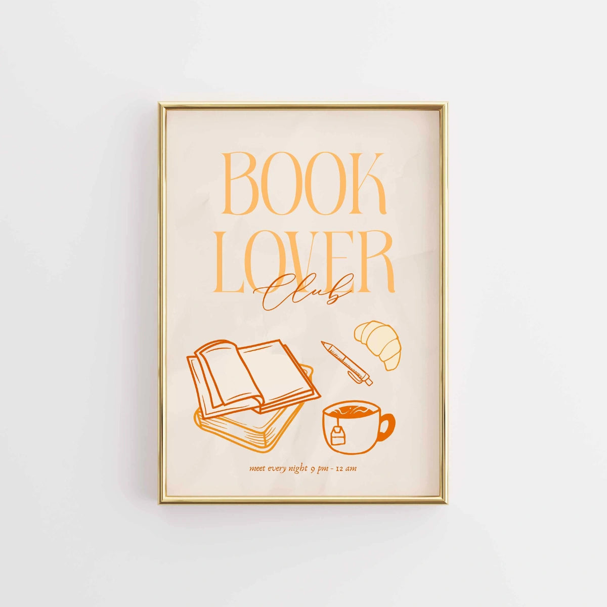 Book Lover Club Wall Art – Cozy Bookish Printable