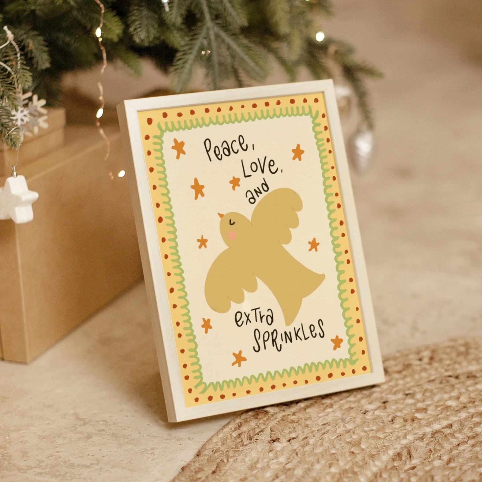 Peace Love and Extra Sprinkles Christmas Print