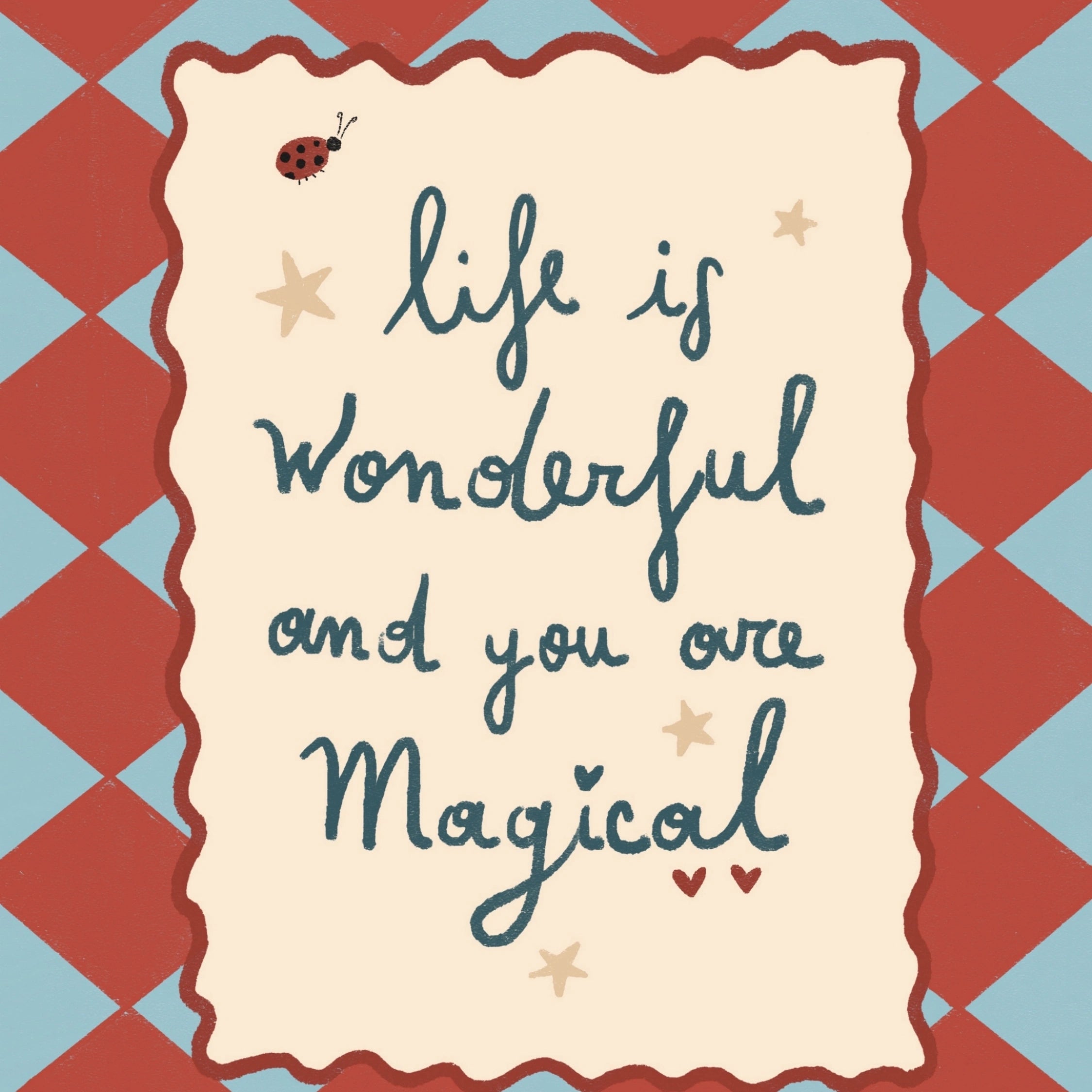 Life Is Wonderful Nursery Print
