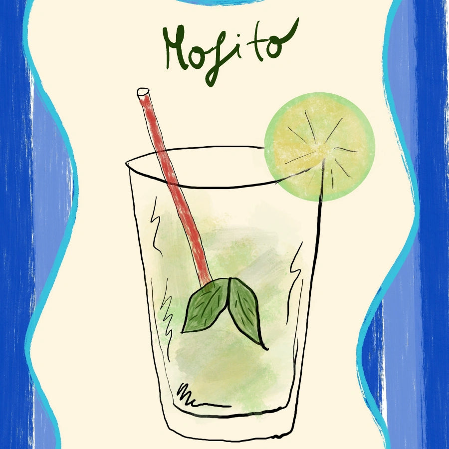 Mojito Cocktail Wall Art – Fun Kitchen Printable Drink Poster