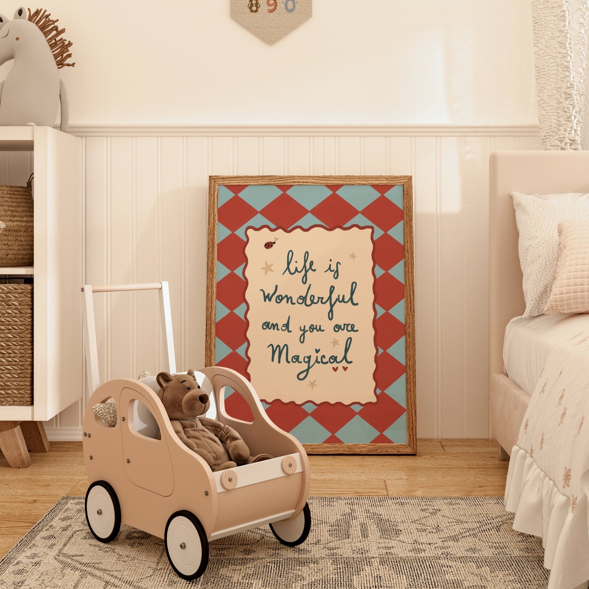 Life Is Wonderful Nursery Print