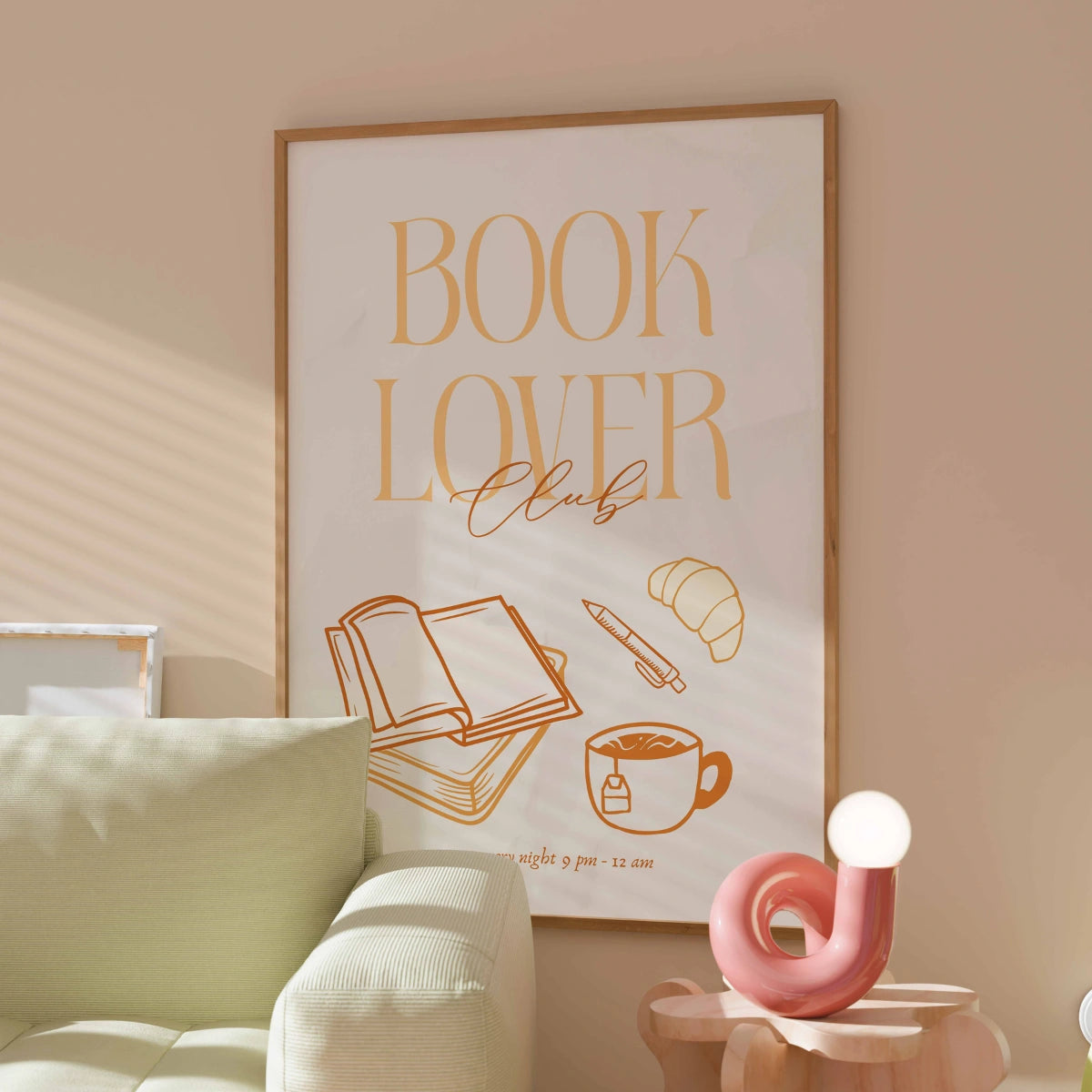 Book Lover Club Wall Art – Cozy Bookish Printable