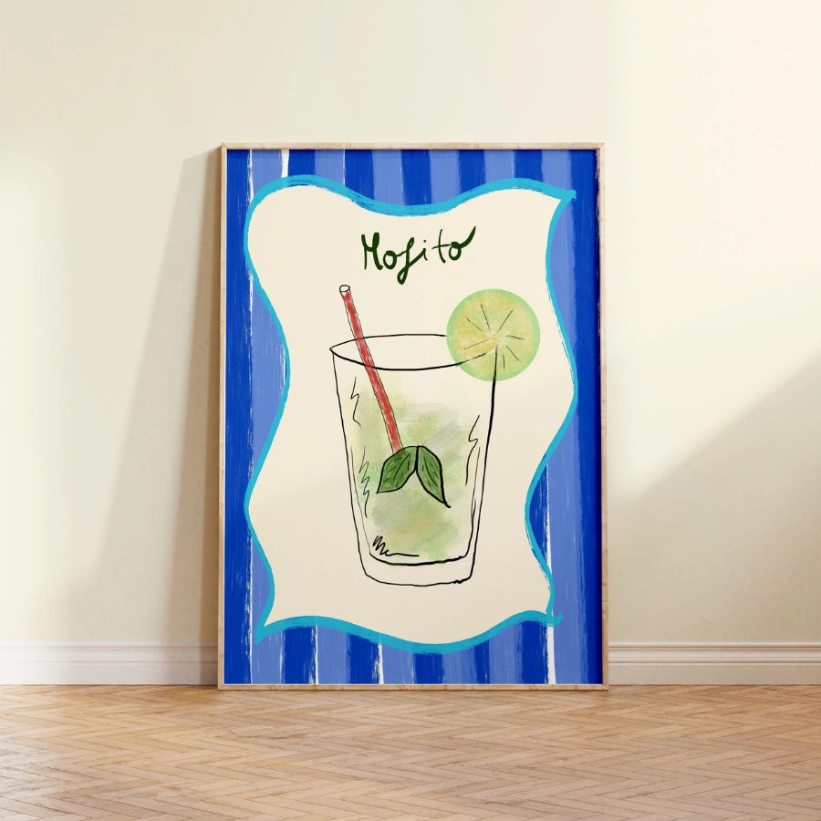 Mojito Cocktail Wall Art – Fun Kitchen Printable Drink Poster
