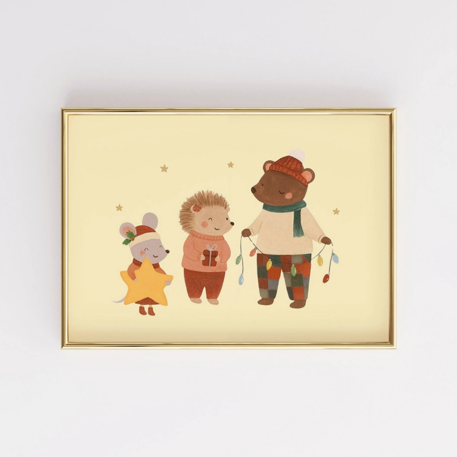 Woodland Friends Christmas Print