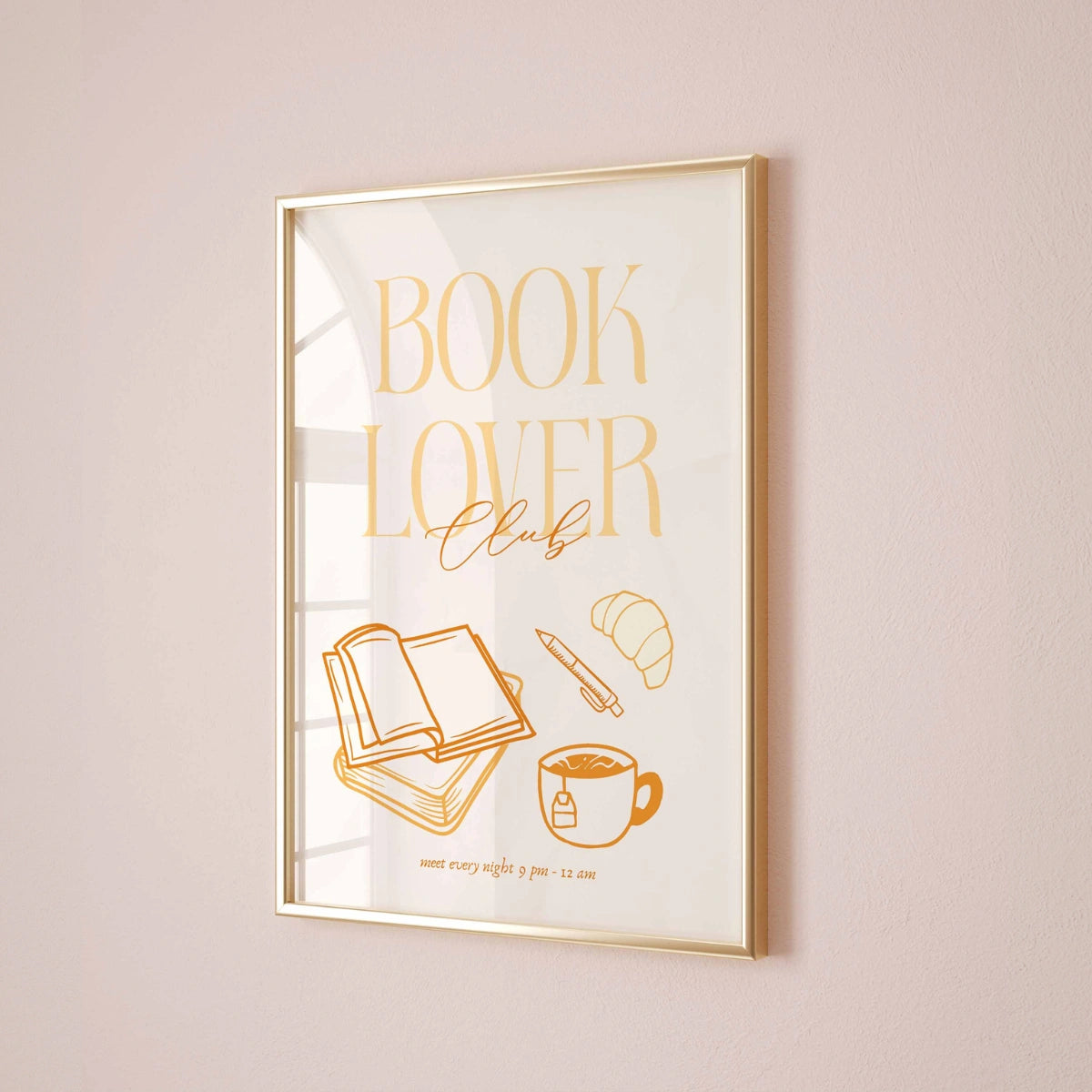 Book Lover Club Wall Art – Cozy Bookish Printable