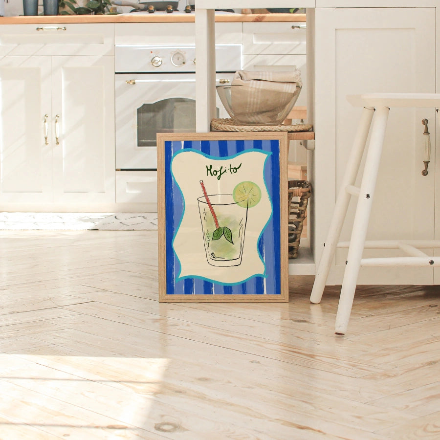 Mojito Cocktail Wall Art – Fun Kitchen Printable Drink Poster
