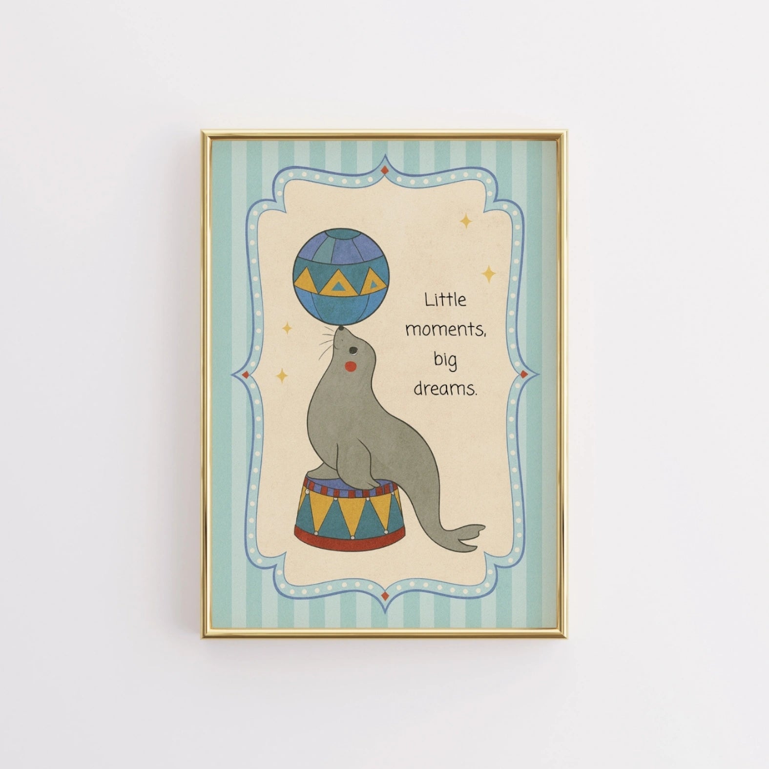 Seal Circus Nursery Print