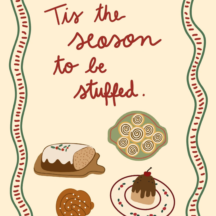 Tis the Season Wall Art - Funny Christmas Food Print