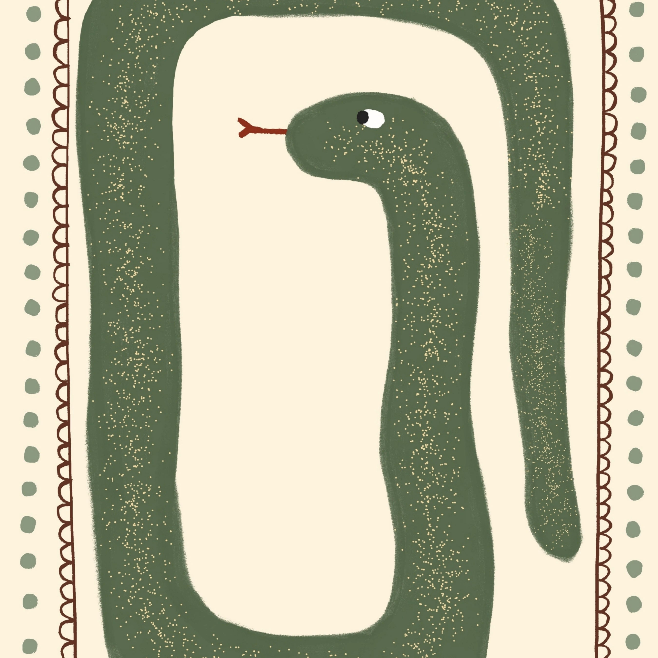 Playful Reptile Illustration
