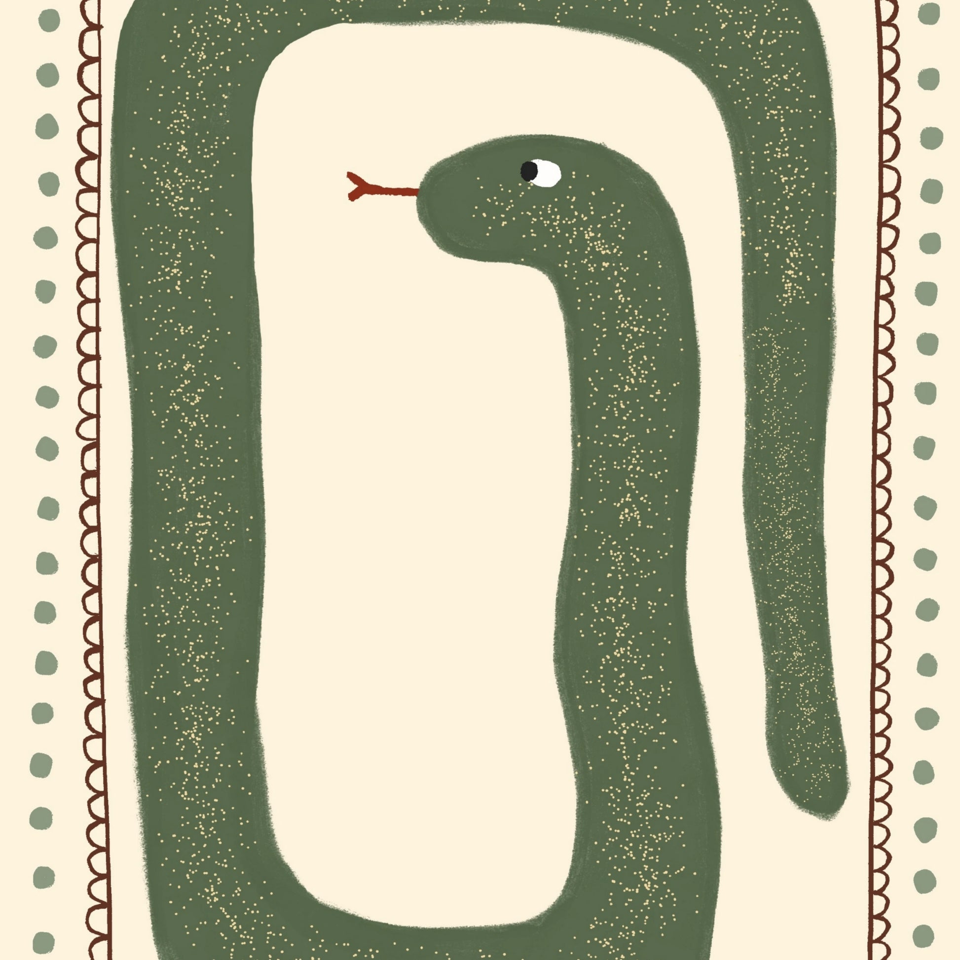 Playful Reptile Illustration