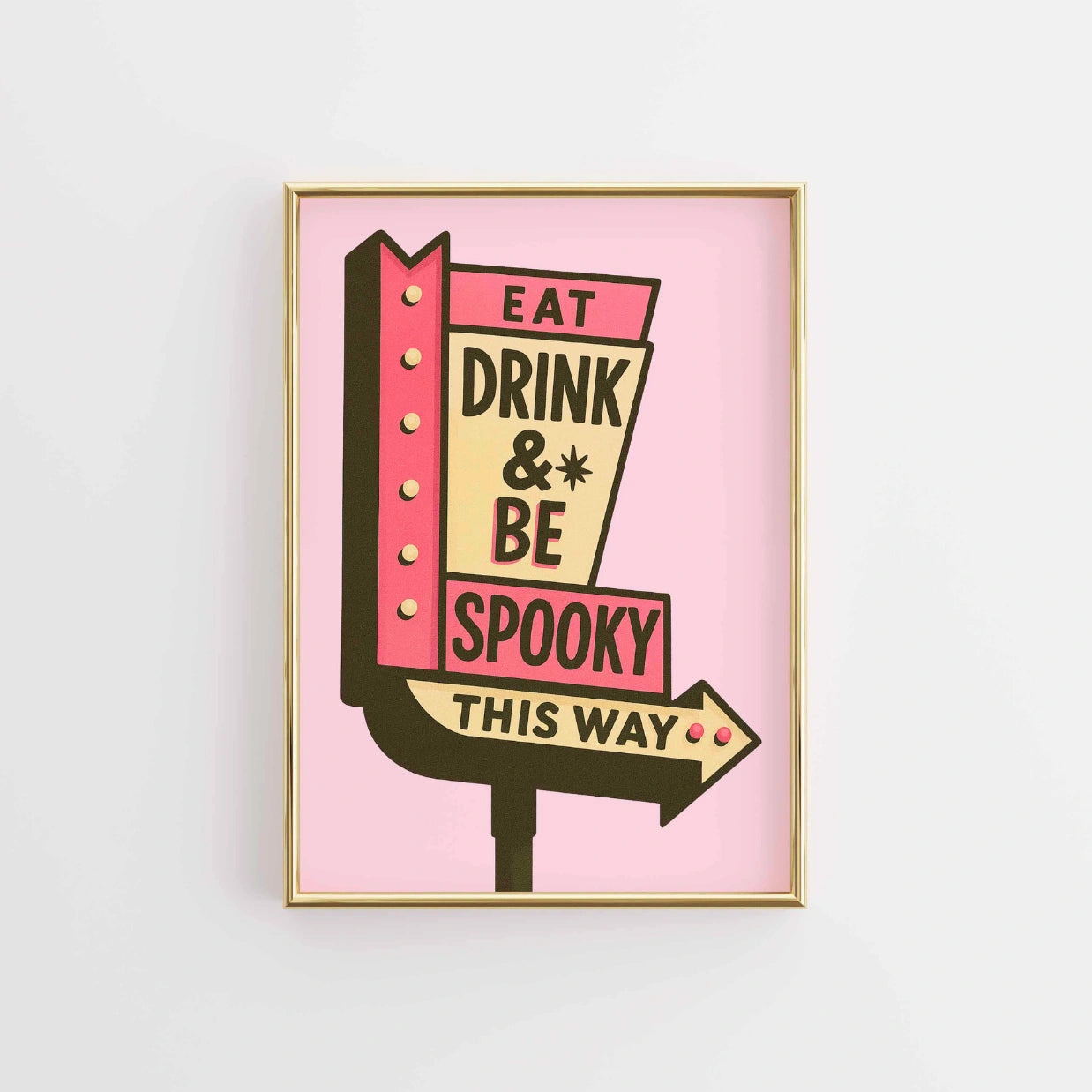 Eat Drink & Be Spooky – Retro Halloween Print