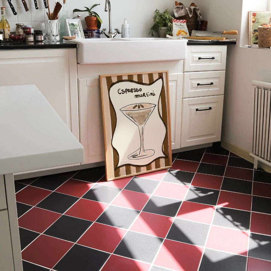 Espresso Martini Wall Art – Neutral Kitchen Bar Print