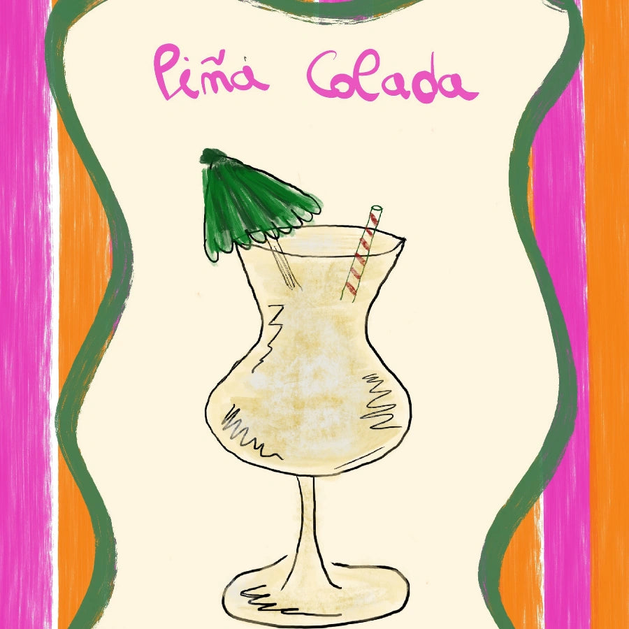 Piña Colada Wall Art – Tropical Kitchen Print