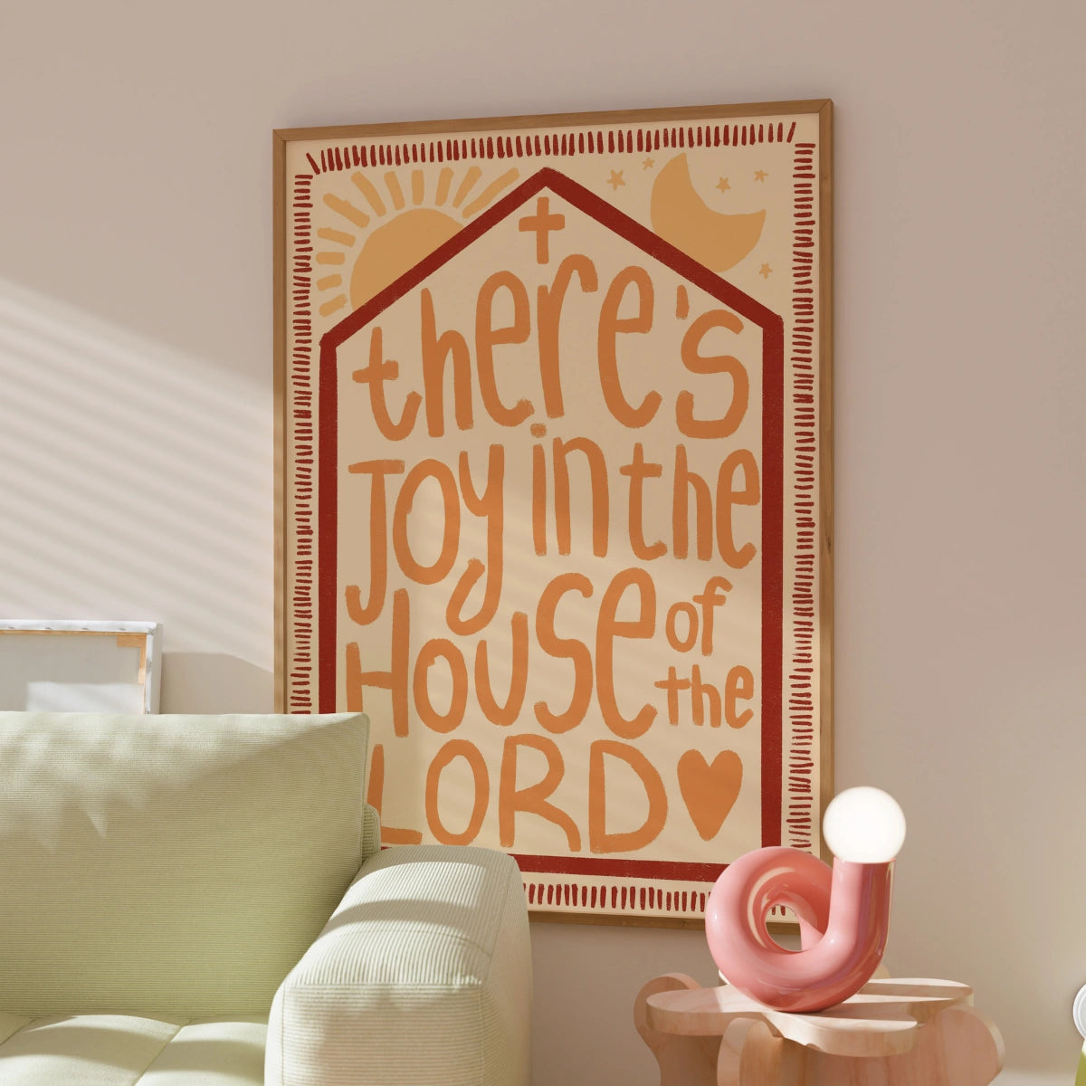 Joy in the House of the Lord Print – Christian Wall Art