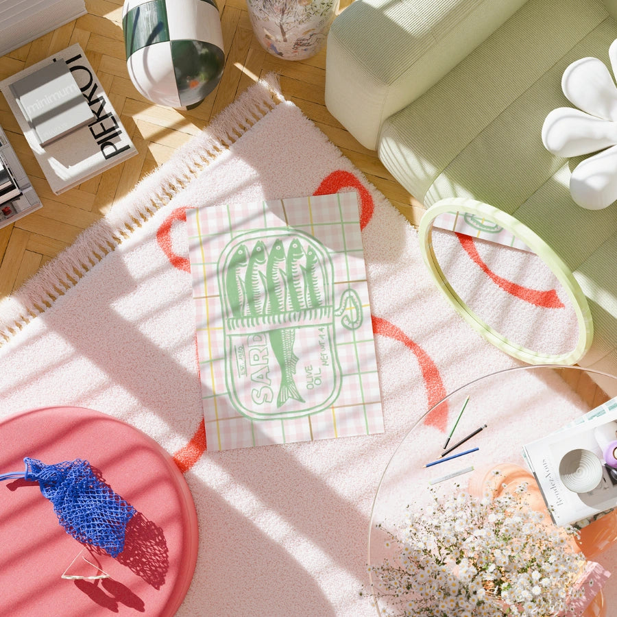 Sardines Wall Art - Coastal Kitchen Fish Print