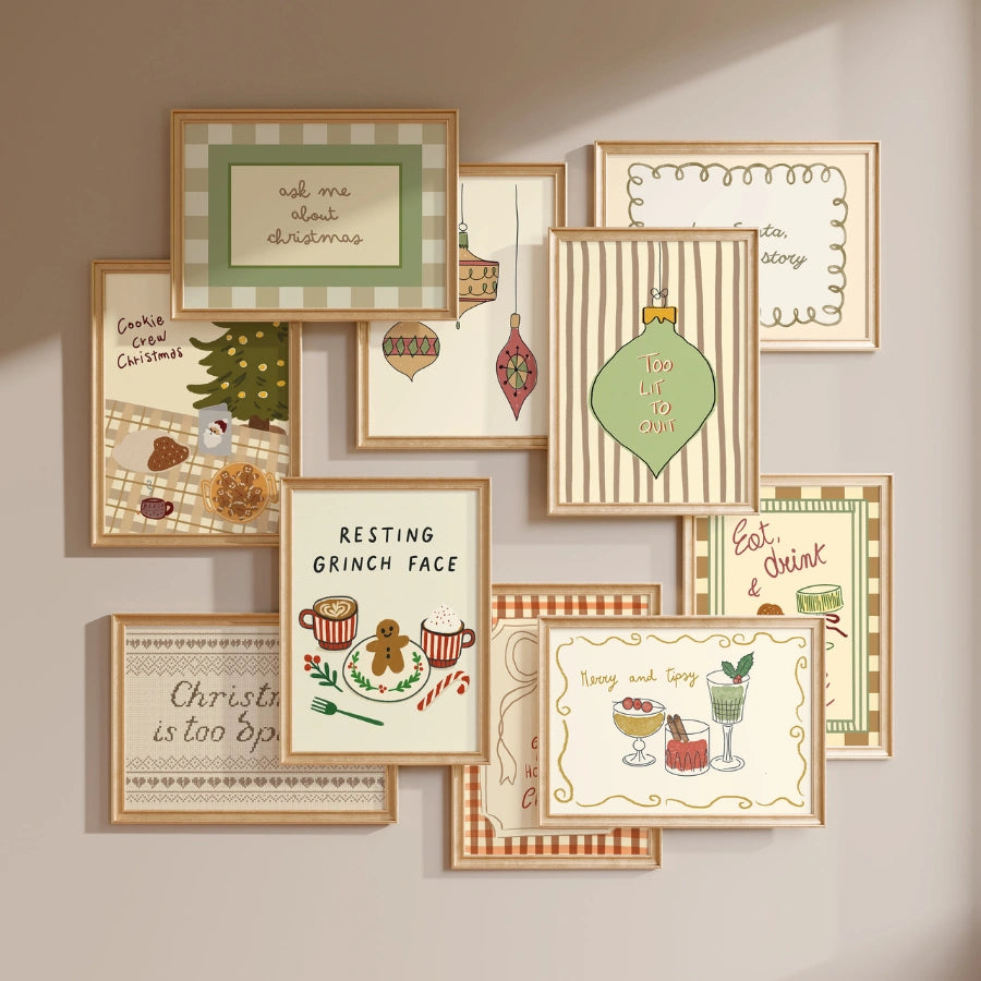 Handmade Cozy Christmas Decor, over 100 prints