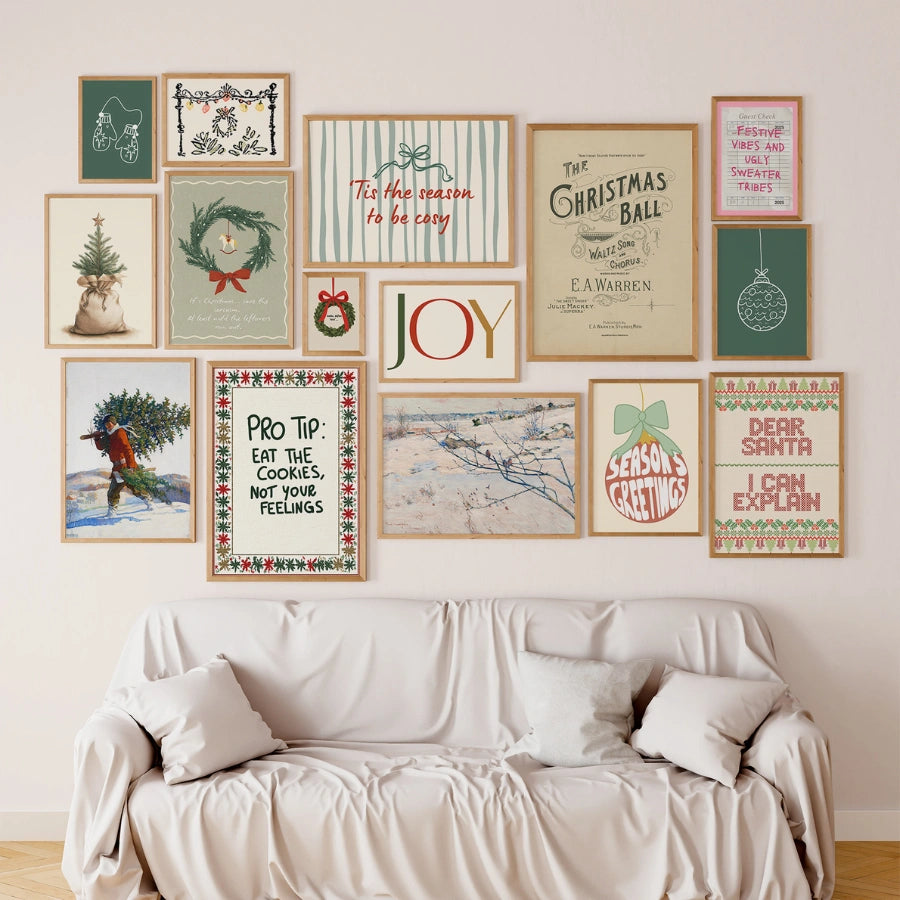 Handmade Scandi Christmas Decor, over 100 prints