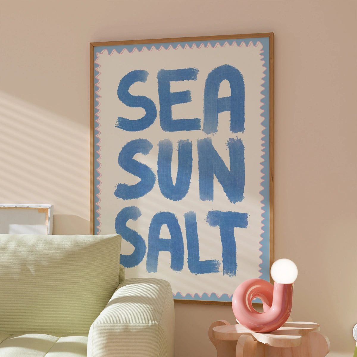 Sea Sun Salt Wall Art - Bold Coastal Print