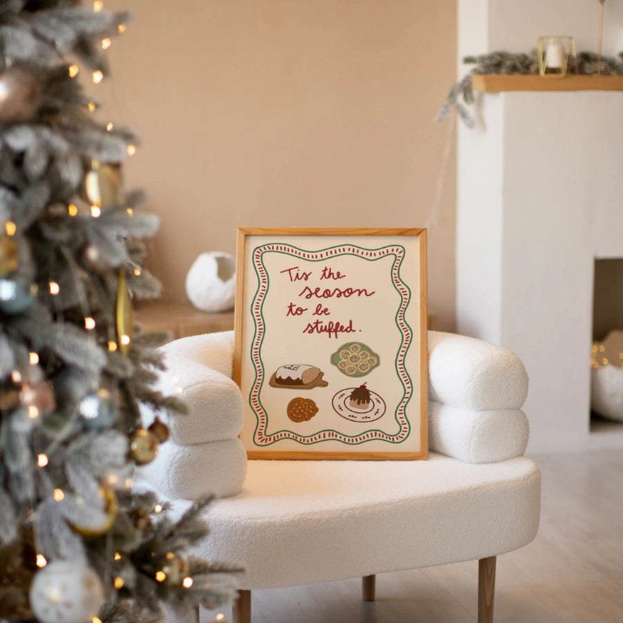 Tis the Season Wall Art - Funny Christmas Food Print