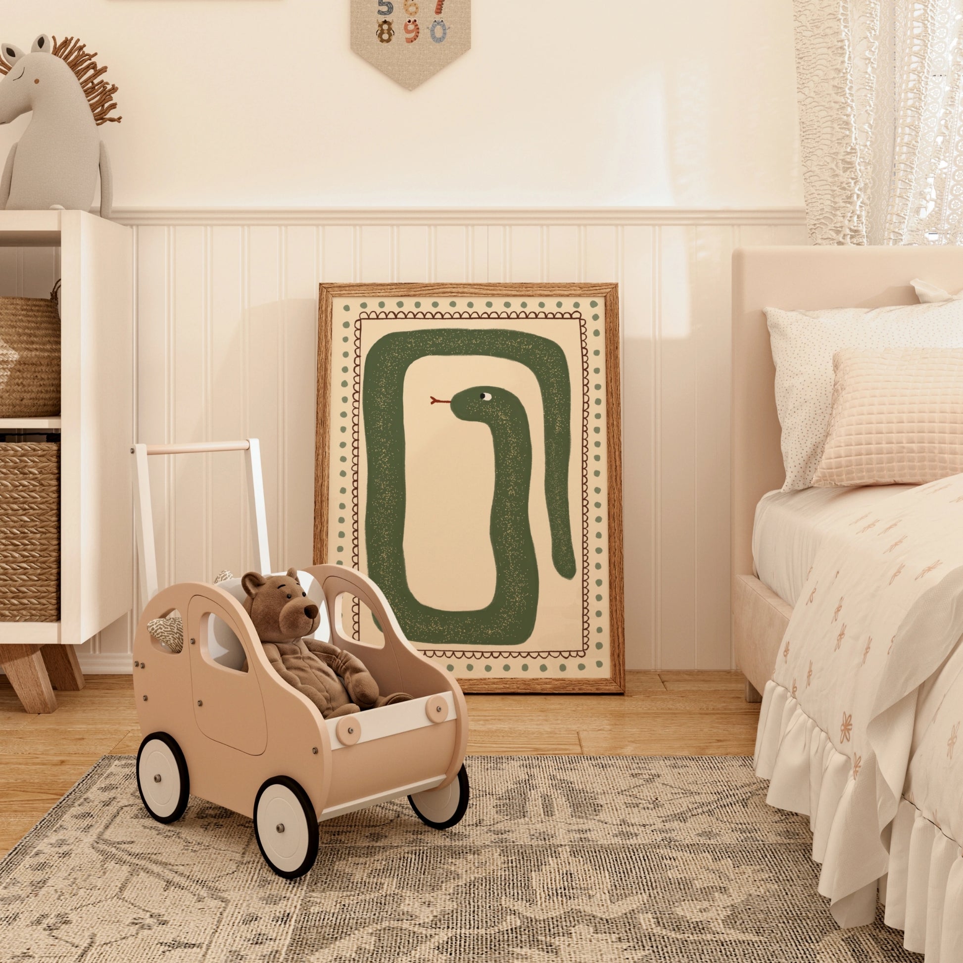 Playful Reptile Illustration