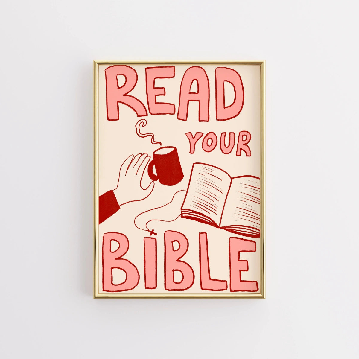 „Lies deine Bibel“-Druck – Christliche Wanddekoration