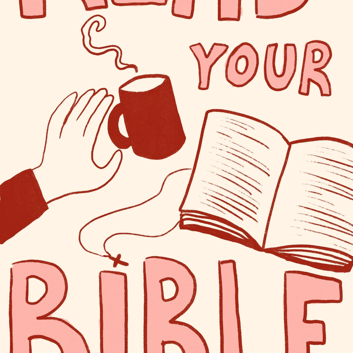 „Lies deine Bibel“-Druck – Christliche Wanddekoration