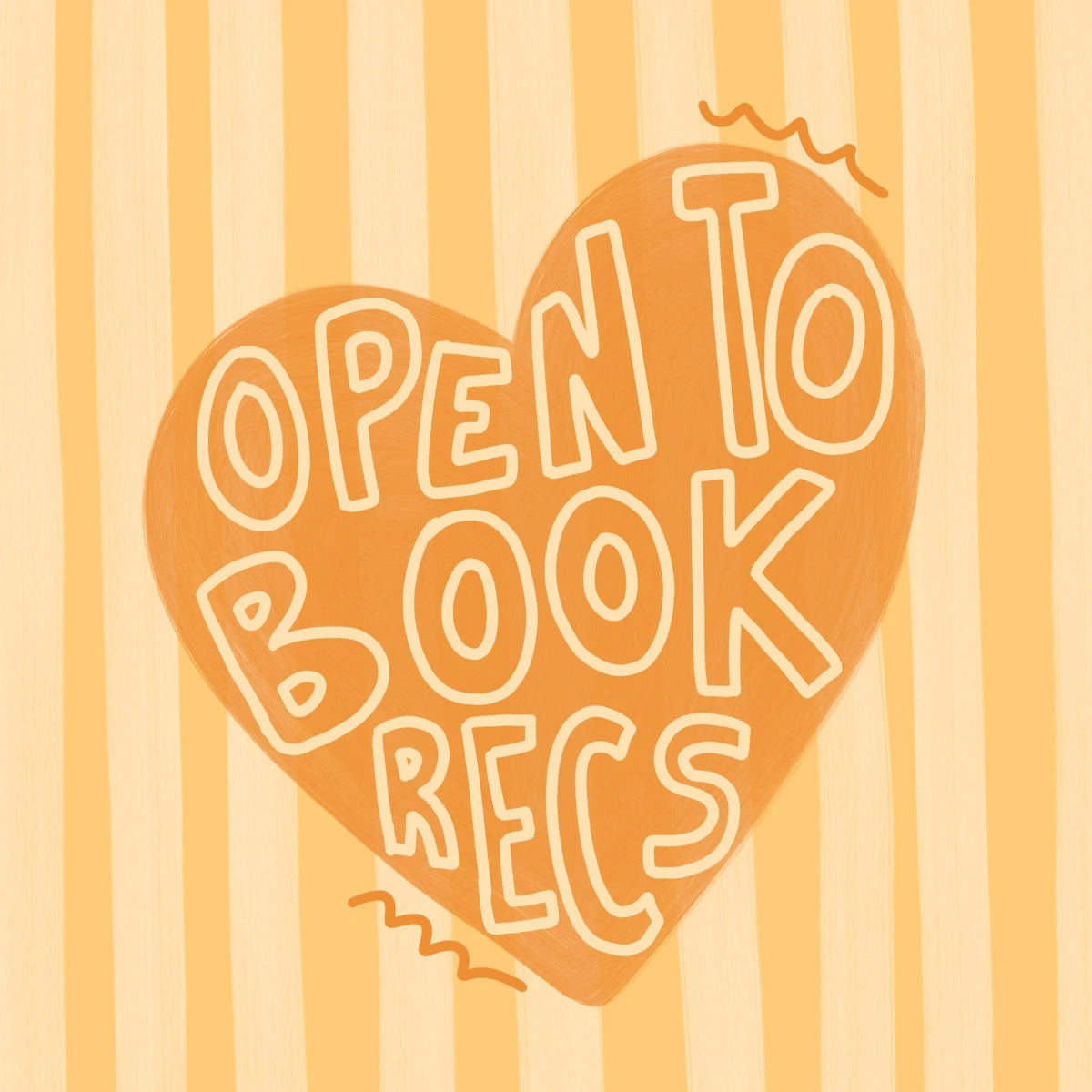 Open to Book Recs Print – Cute Bookish Wall Art