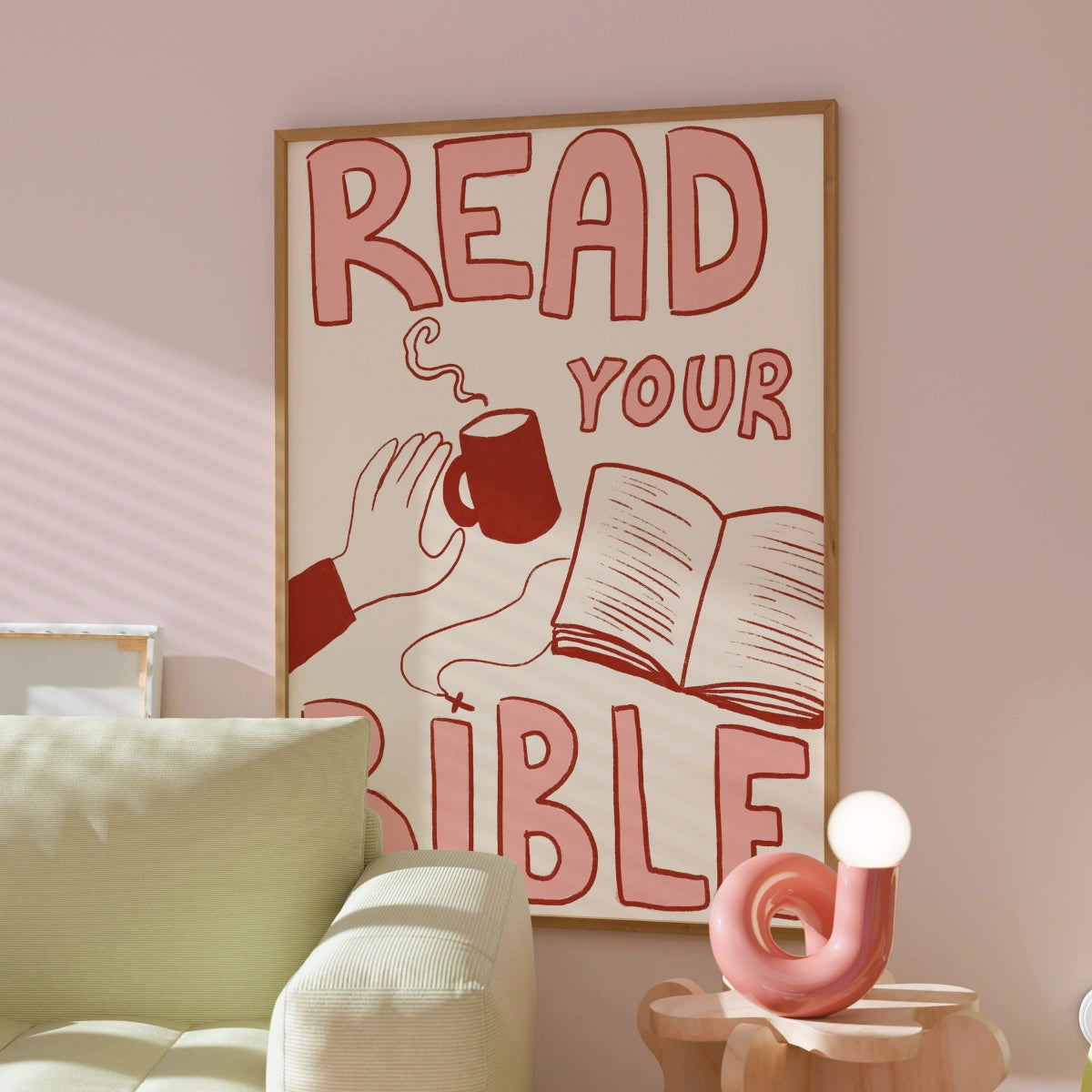 „Lies deine Bibel“-Druck – Christliche Wanddekoration