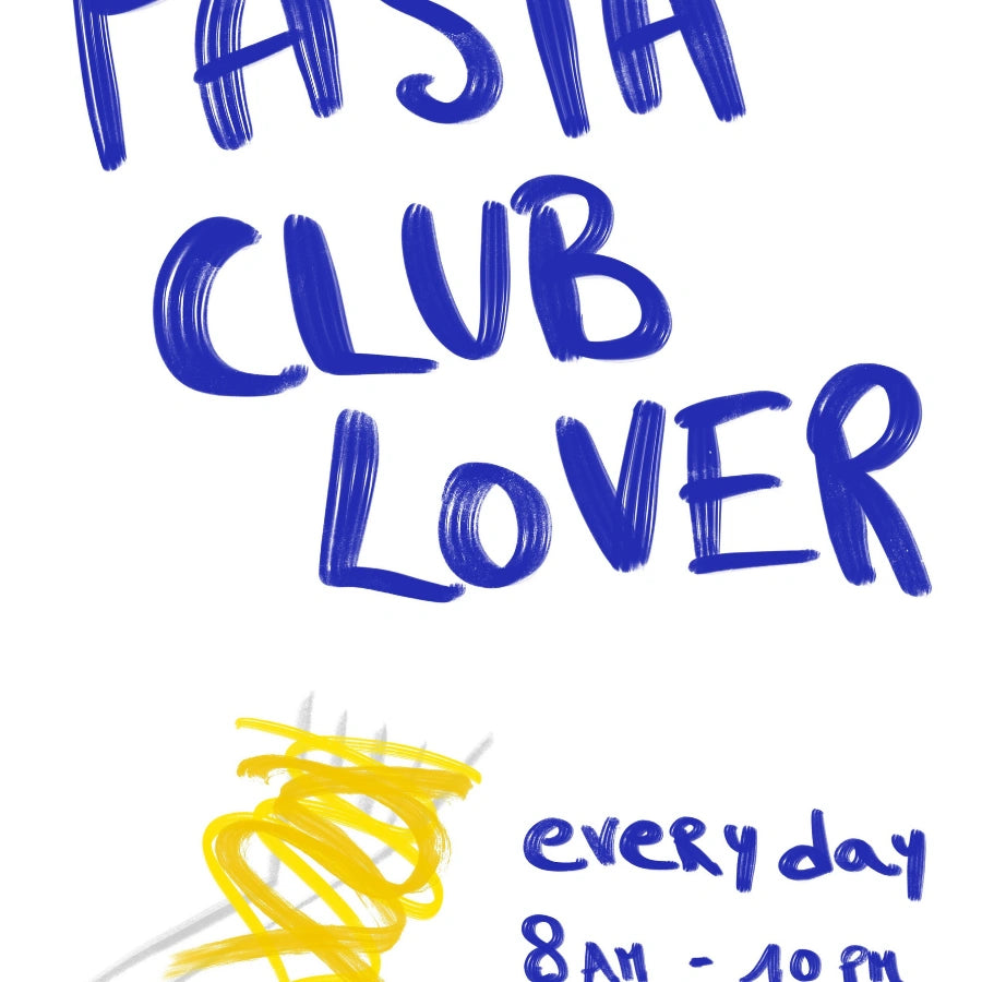 Pasta Club Lover Wall Art – Funny Kitchen Print