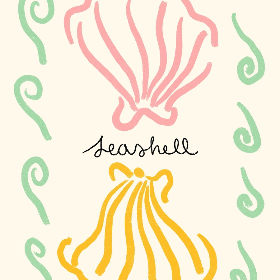 Seashell Wall Art - Preppy Coastal Print