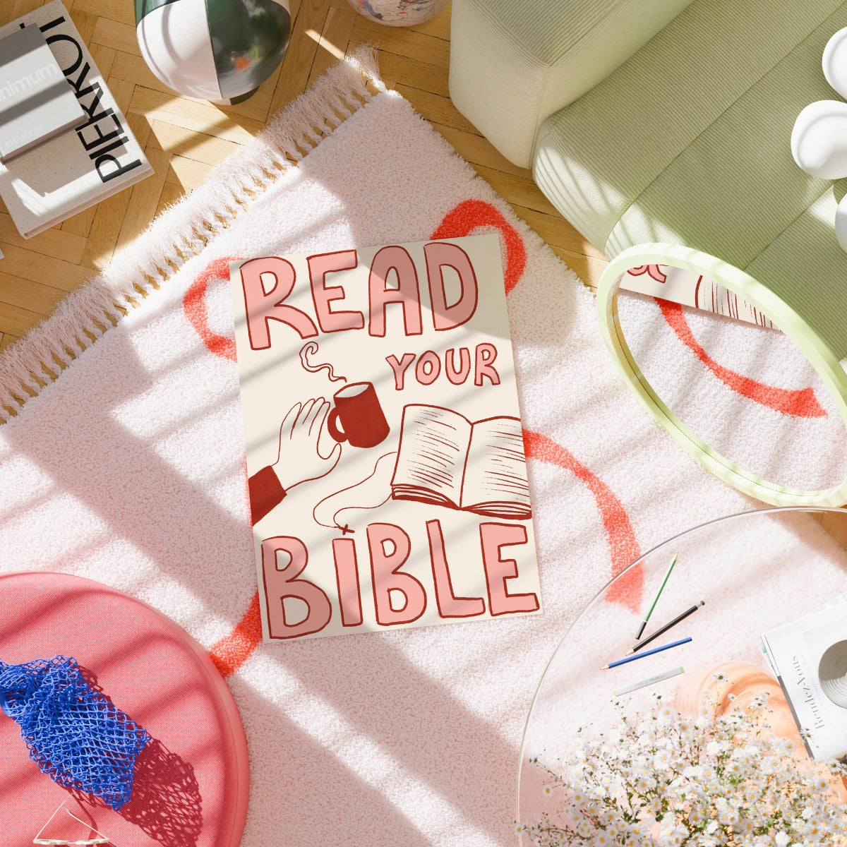 „Lies deine Bibel“-Druck – Christliche Wanddekoration