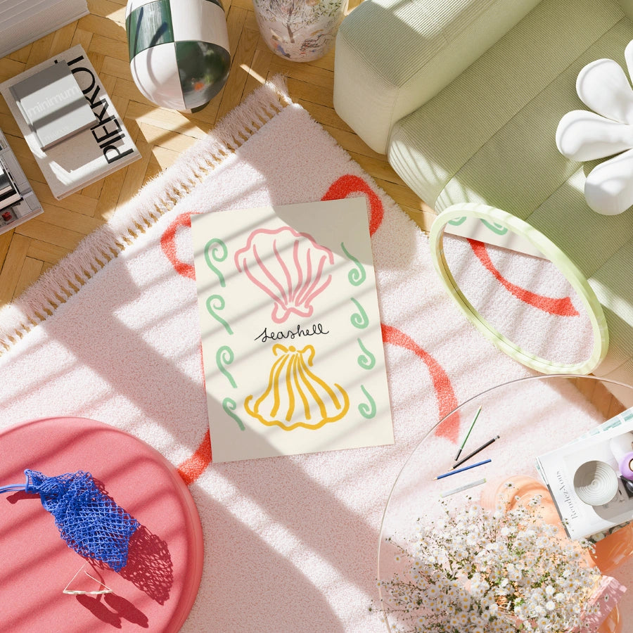 Seashell Wall Art - Preppy Coastal Print