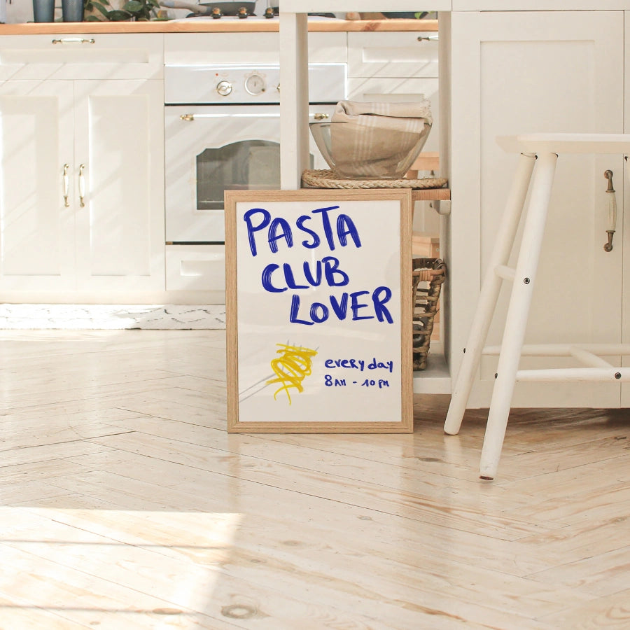 Pasta Club Lover Wall Art – Funny Kitchen Print