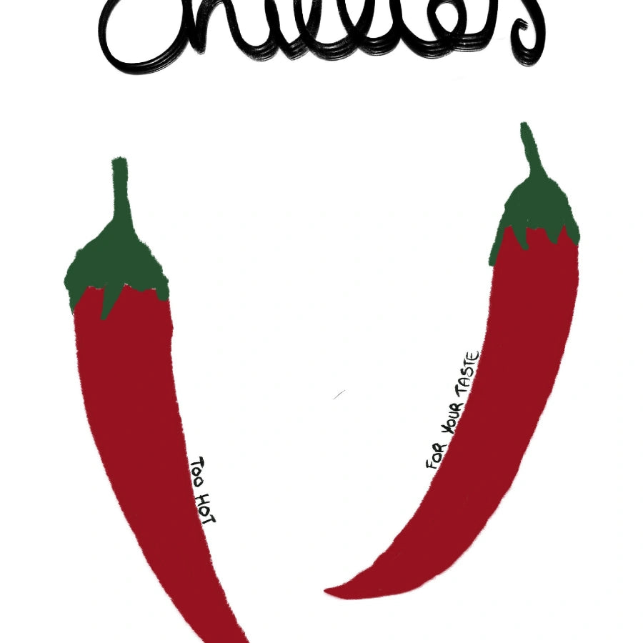 Chillies Wall Art – Spicy Kitchen Poster