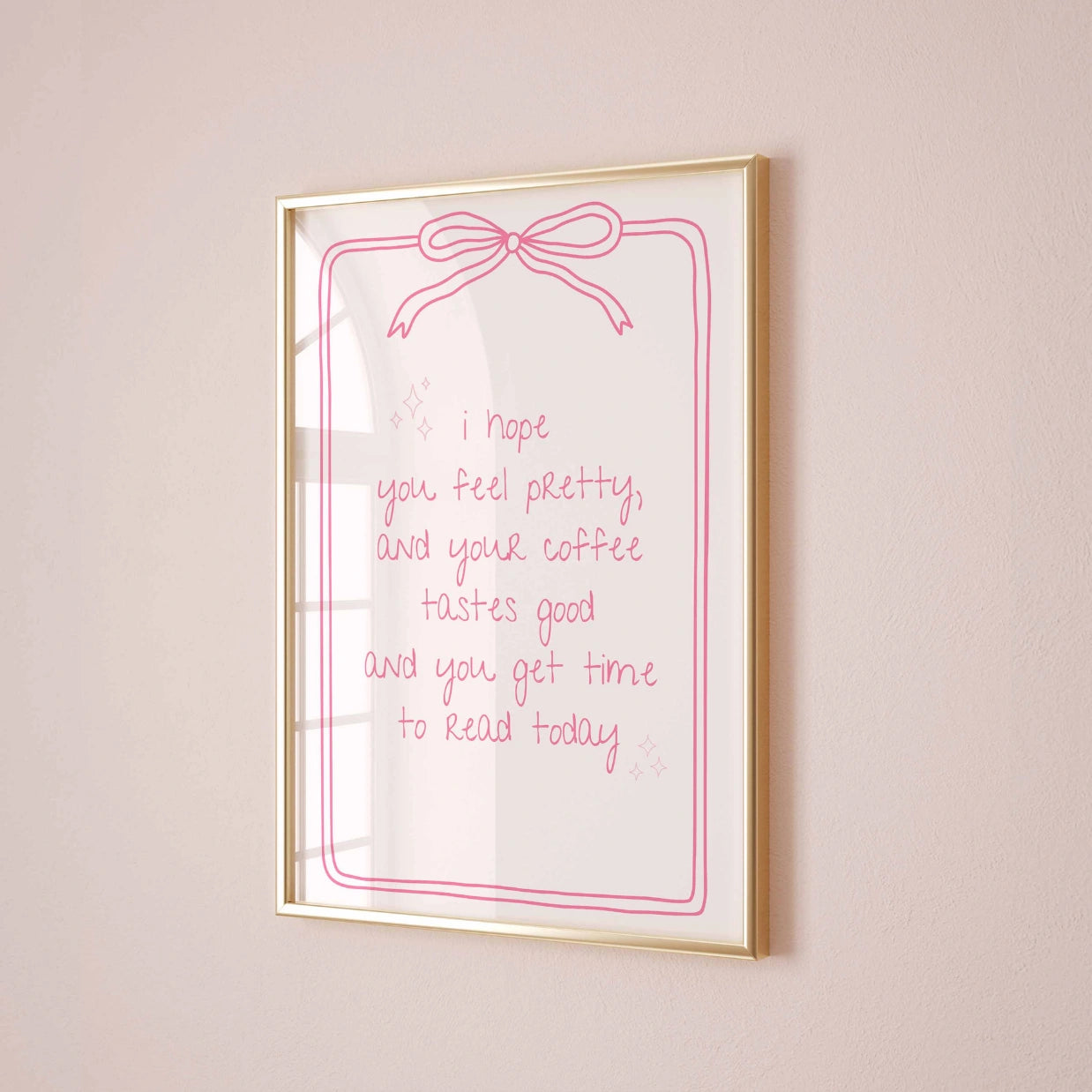 Feel Pretty  – Pink Bookish Quote Print