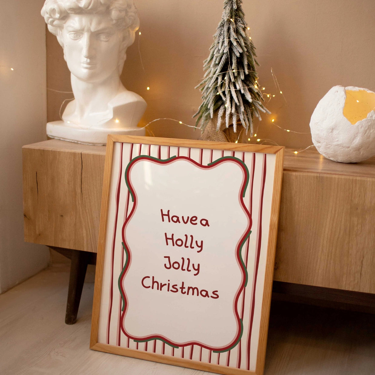 Holly Jolly Christmas Quote Poster