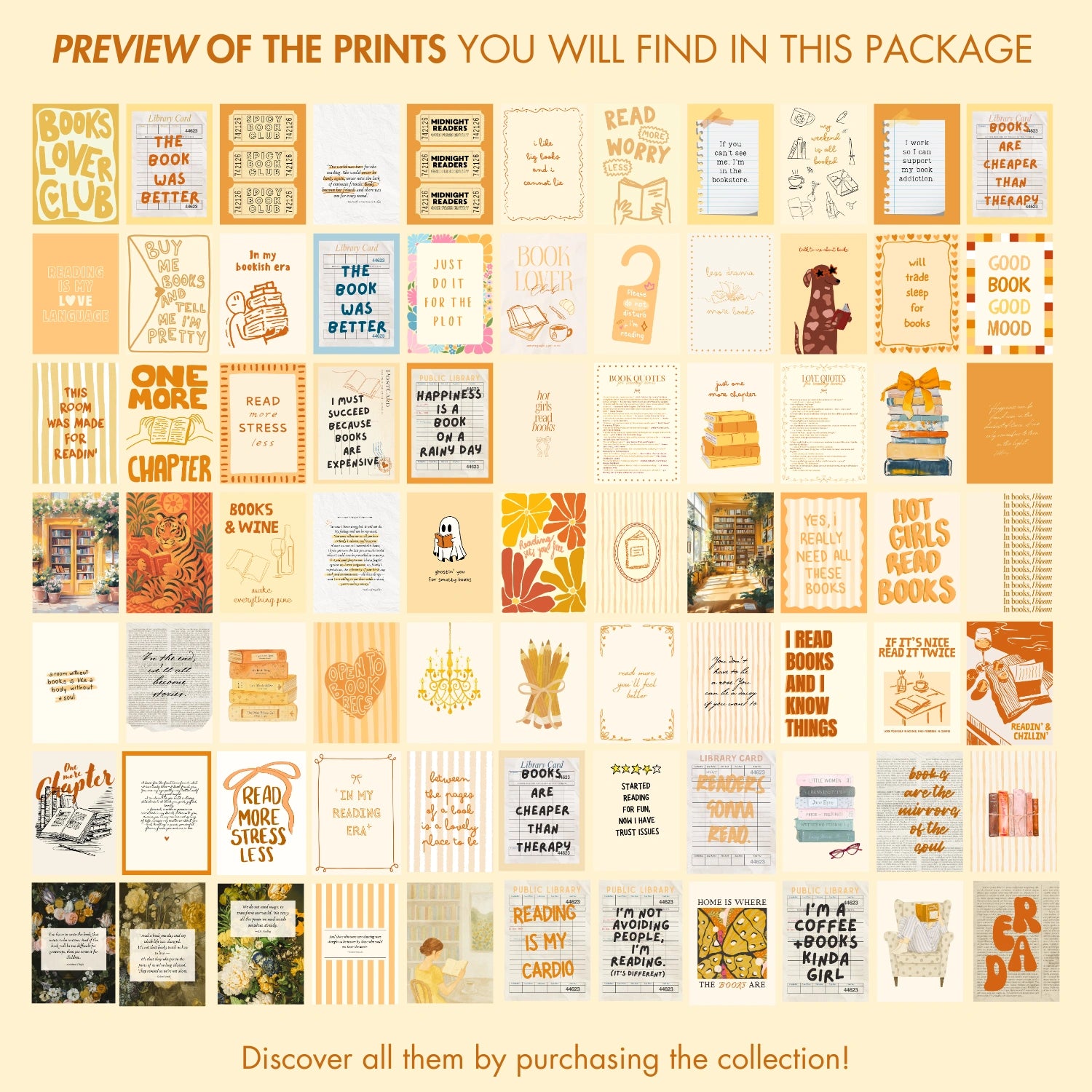 Handmade Whole Bookish Decor, over 400 prints